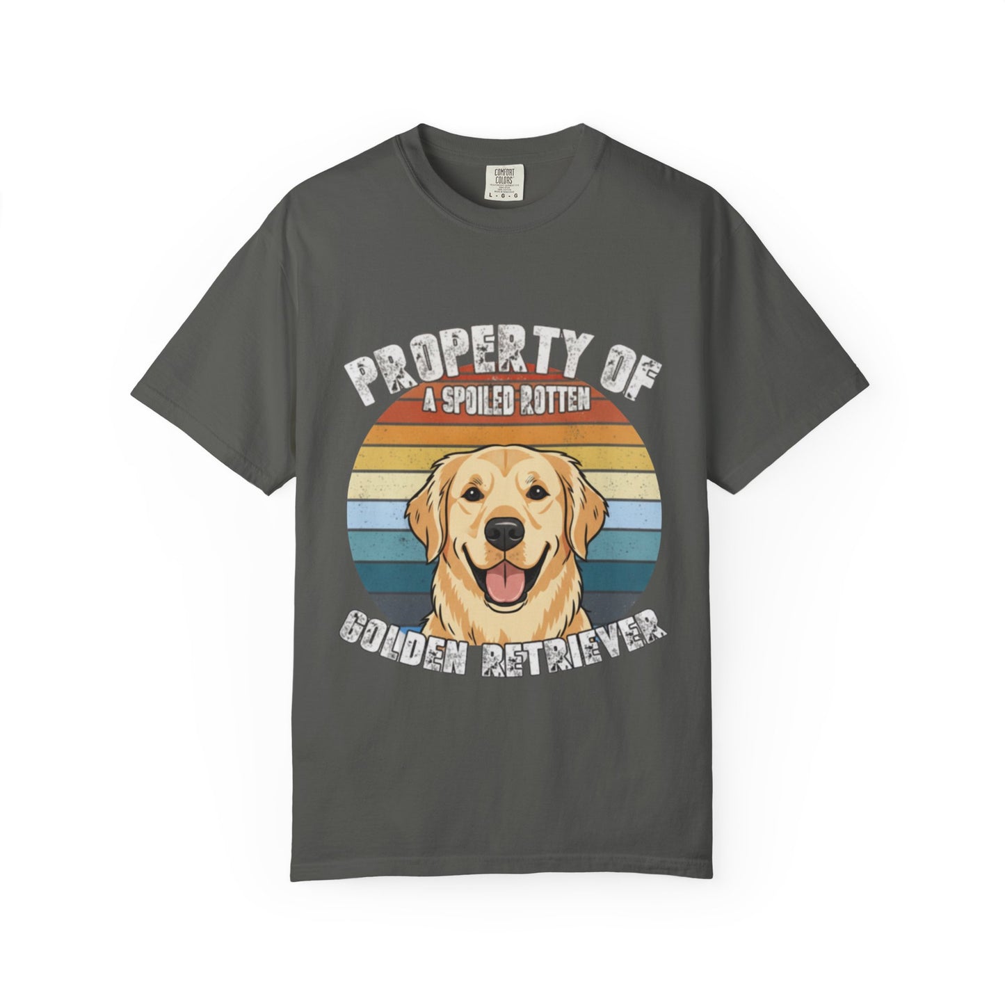 Golden Retriever T-Shirt — "Property of a Spoiled Rotten Golden Retriever" Retro Dog Tee
