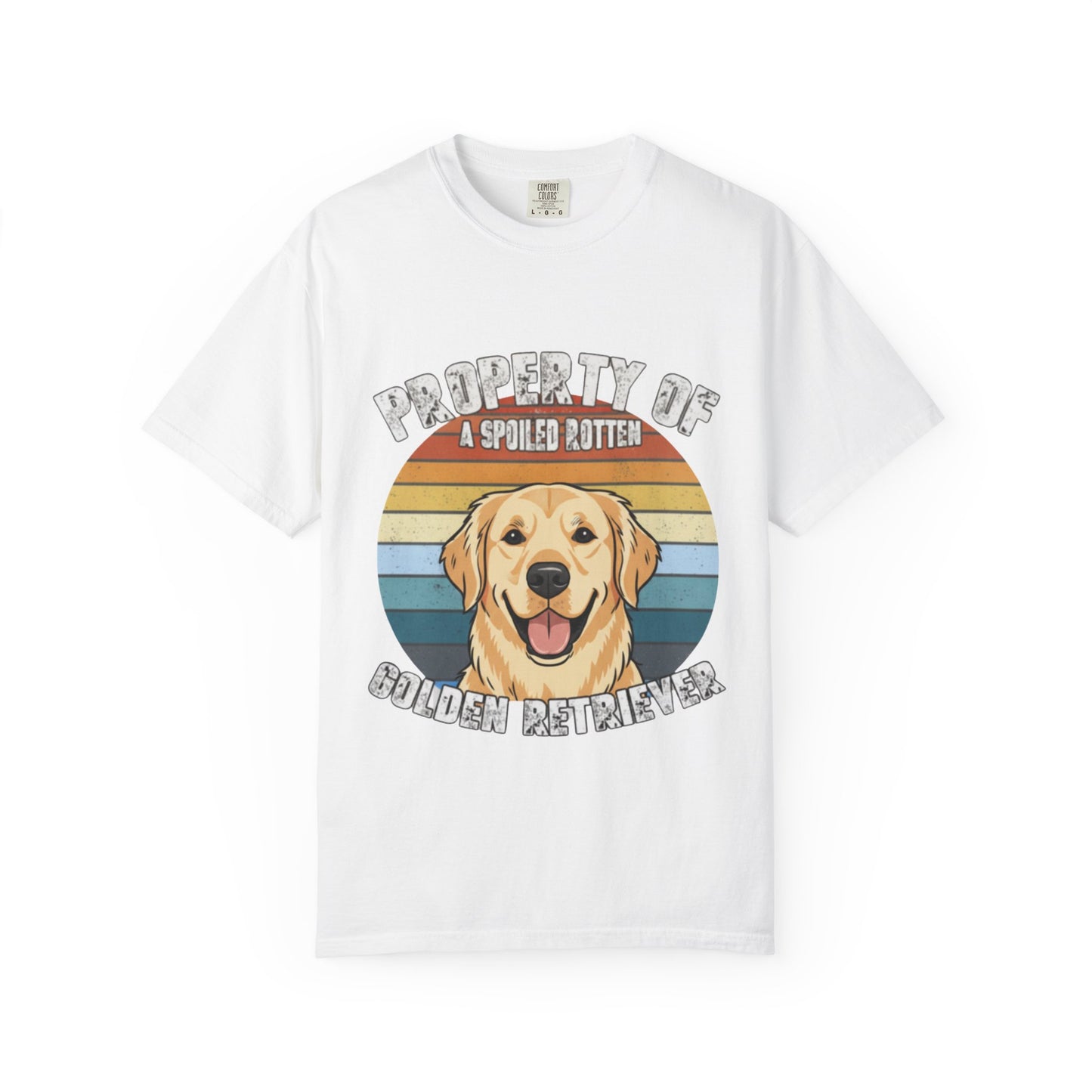 Golden Retriever T-Shirt — "Property of a Spoiled Rotten Golden Retriever" Retro Dog Tee