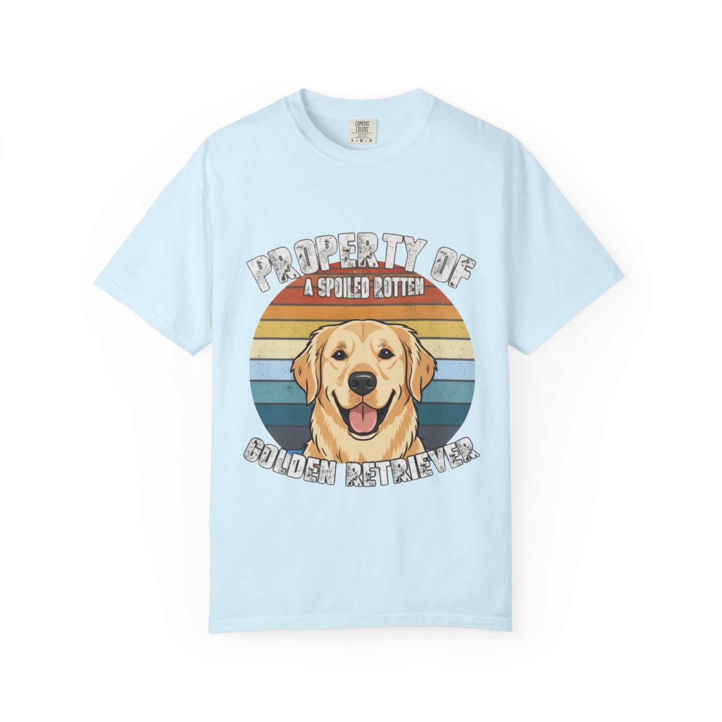 Golden Retriever T-Shirt — "Property of a Spoiled Rotten Golden Retriever" Retro Dog Tee