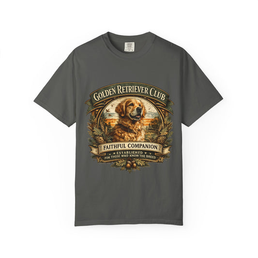 Golden Retriever Club T-Shirt — "Faithful Companion" Vintage Dog Tee
