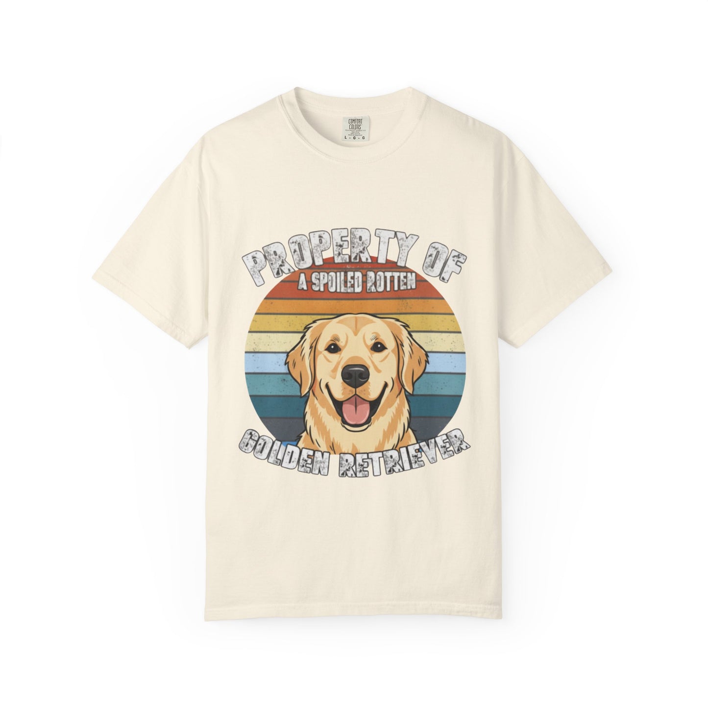 Golden Retriever T-Shirt — "Property of a Spoiled Rotten Golden Retriever" Retro Dog Tee